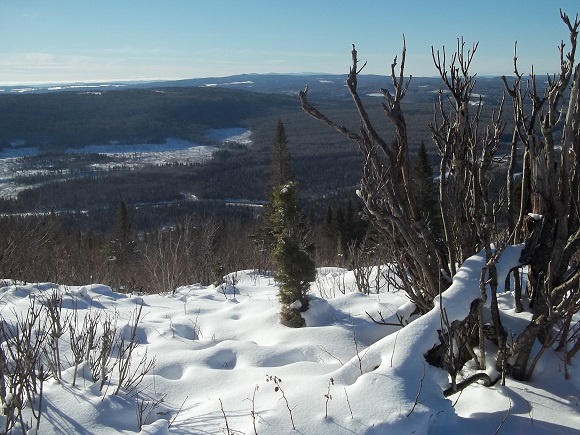 Sommet du Mt Charles-Édouard-Vézina en hiver