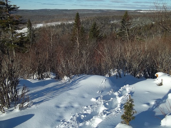 Sommet du Mt Charles-Édouard-Vézina en hiver