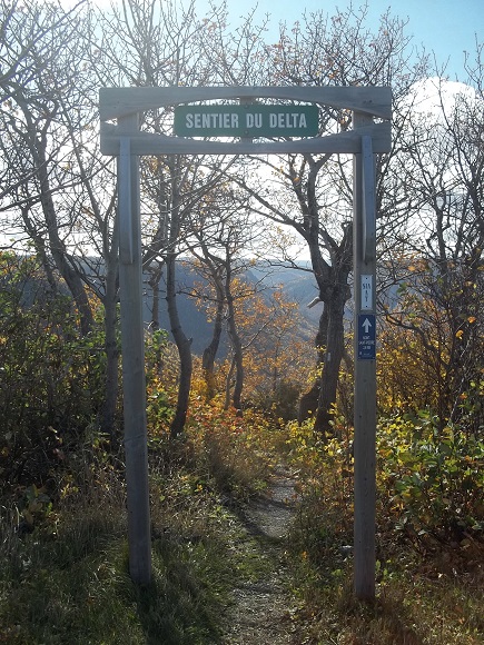 Sentier du Delta, dans le secteur du sommet