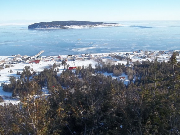 Percé et Ile Bonaventure vues du Mont Ste-Anne